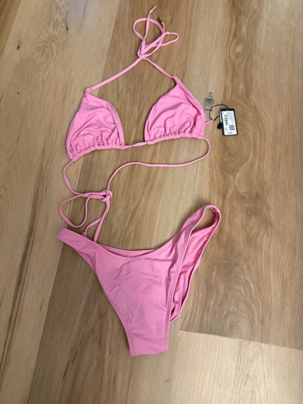 New Garage Pink Bikini Top and Bottom